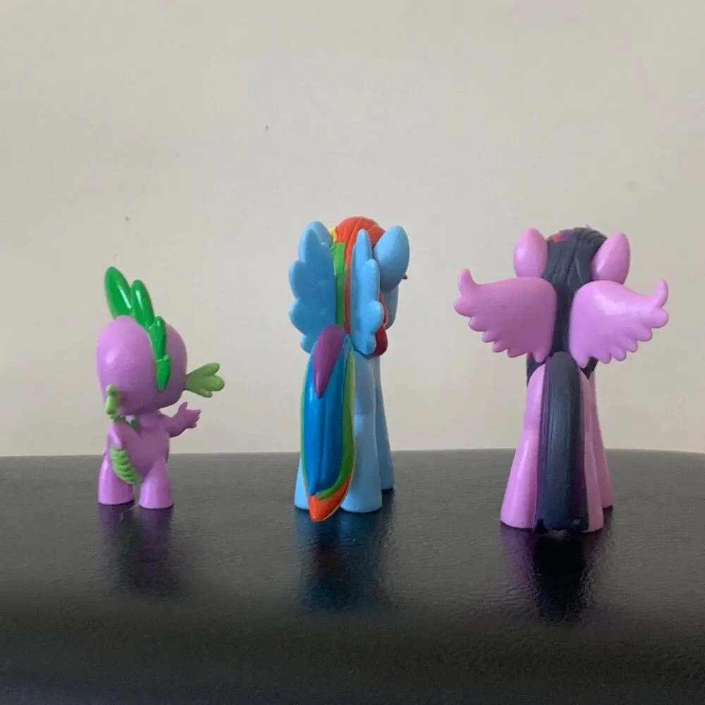 My Little Pony lot of 3 vinyl figurines twilight sparkle rainbow dash spike